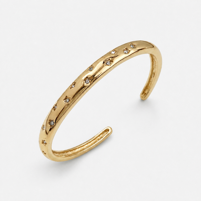 Sienna Star-Set Cuff Bracelet - Gold