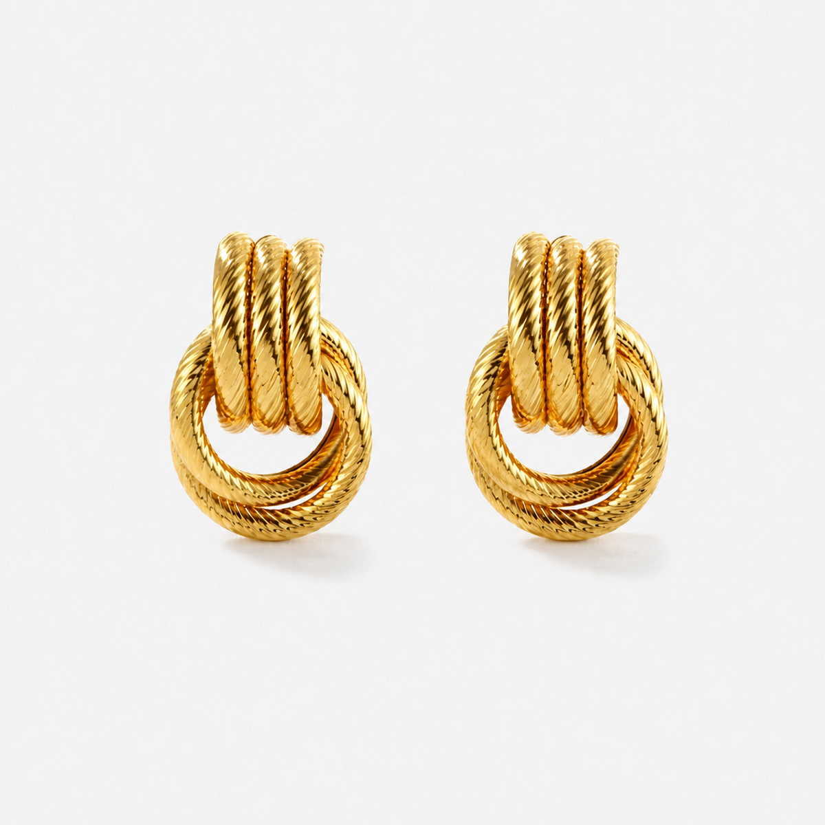 Giro Bella Knot Stud Earrings — Gold — Vessaly