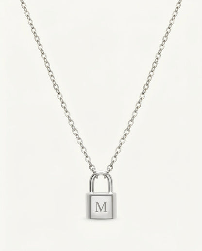 Padlock Initial Letter Necklace