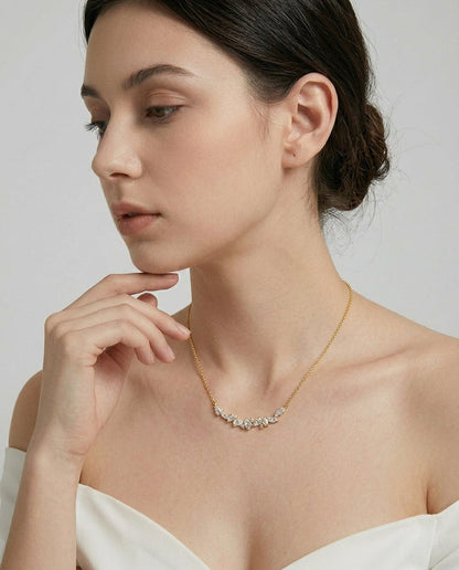 Purple wisteria flower Y necklace – Vessaly