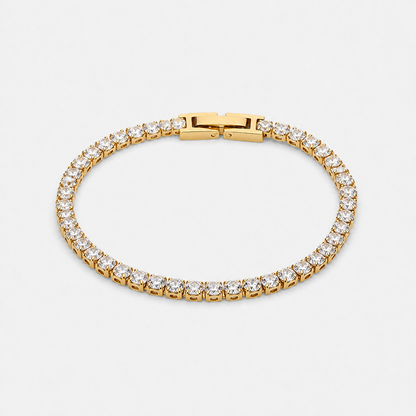 14K Gold-Plated Cubic Zirconia Tennis Bracelet - Gold