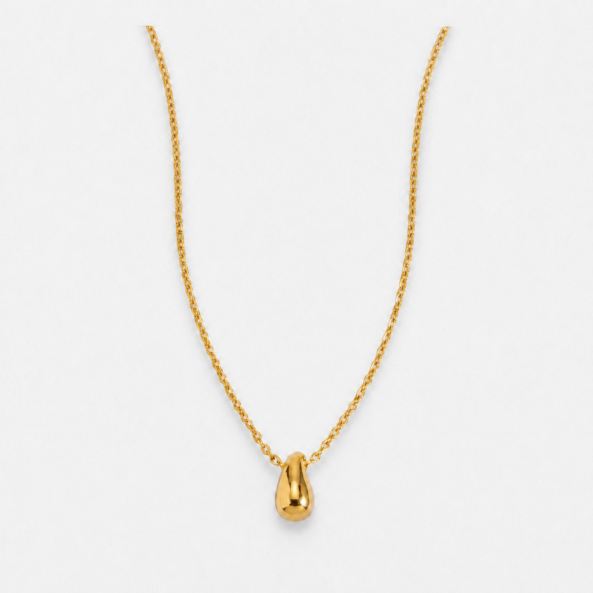 14K Gold-Plated Teardrop Pendant Necklace - Gold