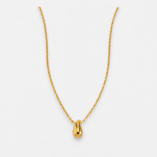 14K Gold-Plated Teardrop Pendant Necklace - Gold