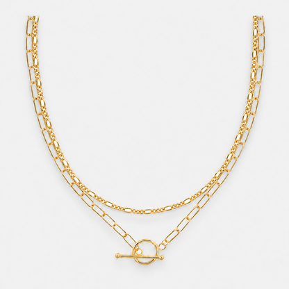 14K Gold-Plated Link Chain Choker Necklace - Gold