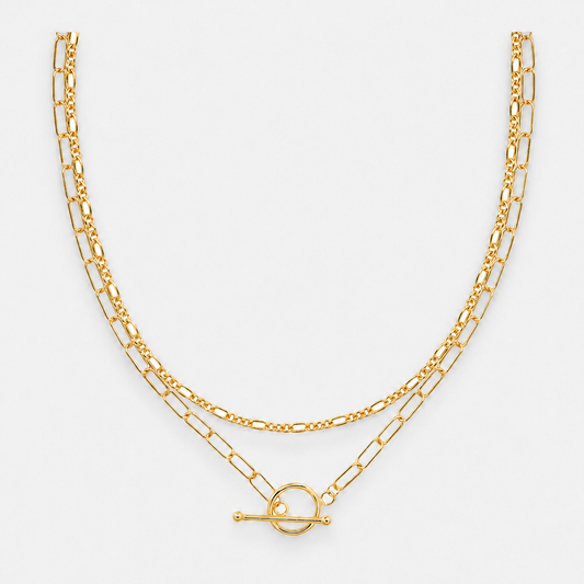14K Gold-Plated Link Chain Choker Necklace - Gold