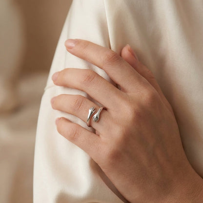 Romantic gold ring, refined everyday jewelry