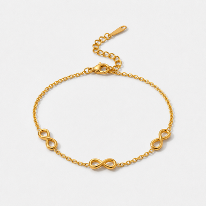14K Gold-Plated Infinity Loop Chain Bracelet - Gold
