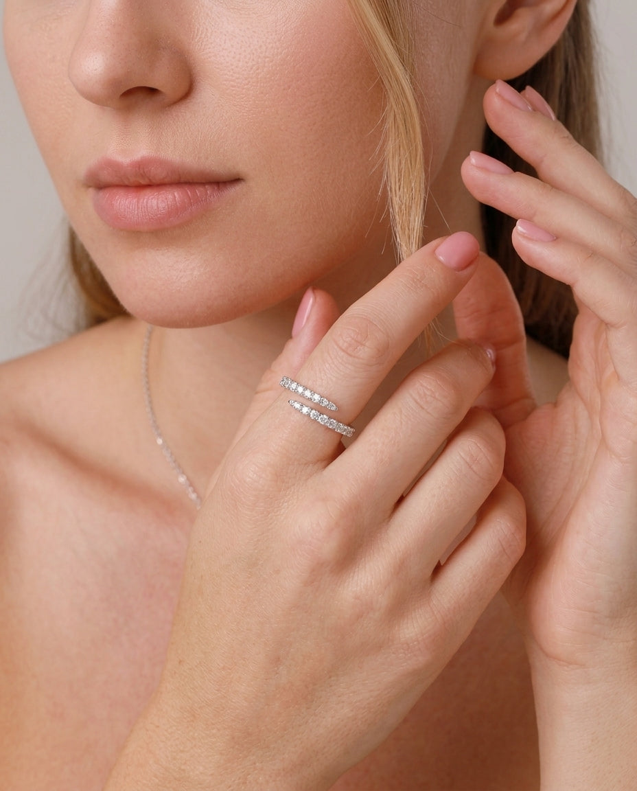 Pavé Crystal Layer Ring