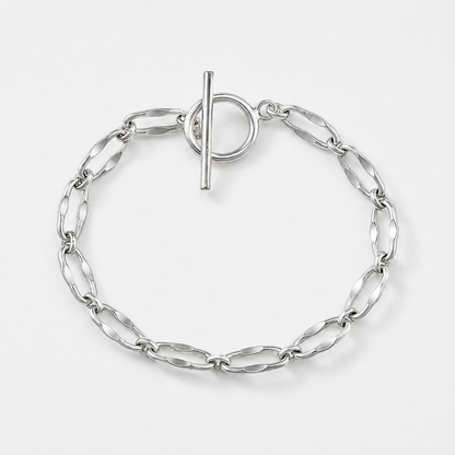 Chunky 925 Sterling Silver Curb Chain Bracelet - Silver