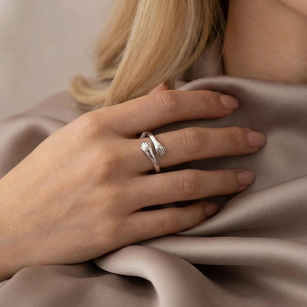 Eternal hug ring shown with elegant styling