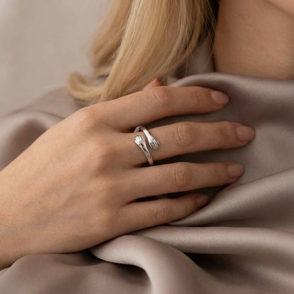 Eternal hug ring shown with elegant styling