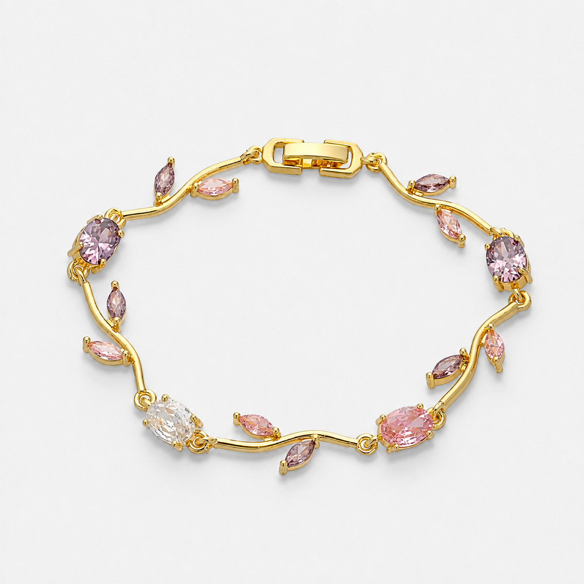 Ottilie Vine Flower Bracelet - Gold / Gold-plated Brass