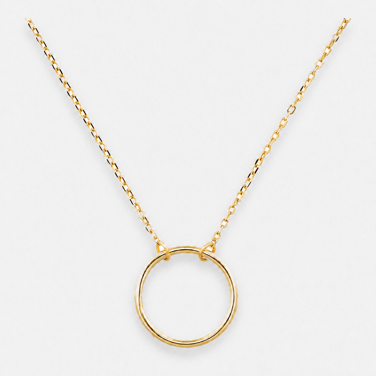 18K Gold-Plated Circle Pendant Necklace - Gold