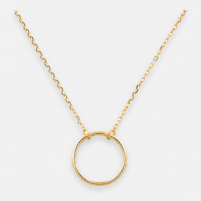 18K Gold-Plated Circle Pendant Necklace - Gold