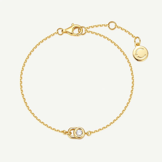 Sterling silver lock pendant bracelet – Vessaly
