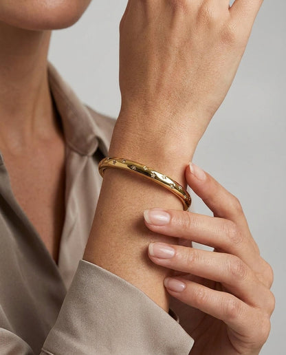Sienna Star-Set Cuff Bracelet in Gold or Silver