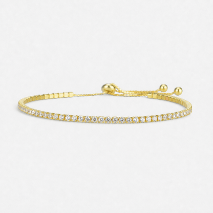 Adjustable Sapphire Tennis Bracelet - 18k Gold Vermeil