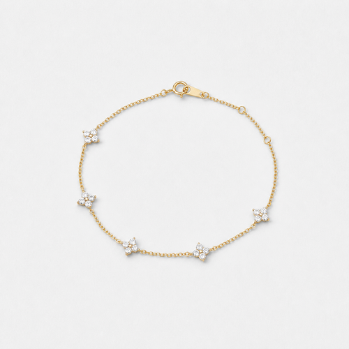 Clover Station Chain Bracelet - 18k Gold Vermeil