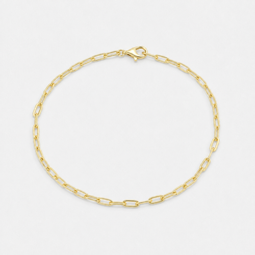 Link Chain Stacking Bracelet - 18k Gold Vermeil