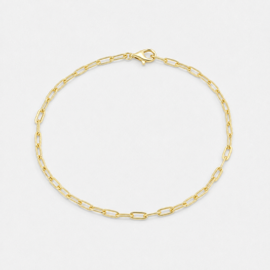 Link Chain Stacking Bracelet - 18k Gold Vermeil