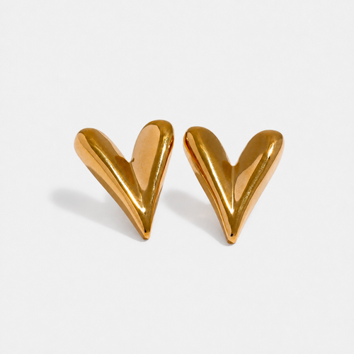 Wandering Heart Drop Earrings — Gold — Vessaly