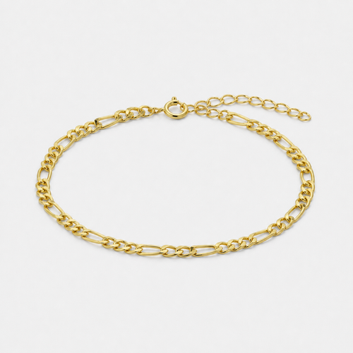 Classic Figaro Chain Bracelet - 18k Gold Vermeil