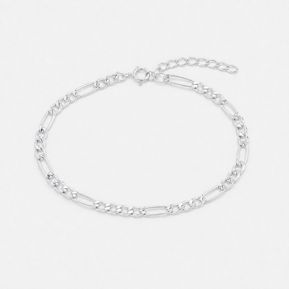 Classic Figaro Chain Bracelet - Sterling Silver