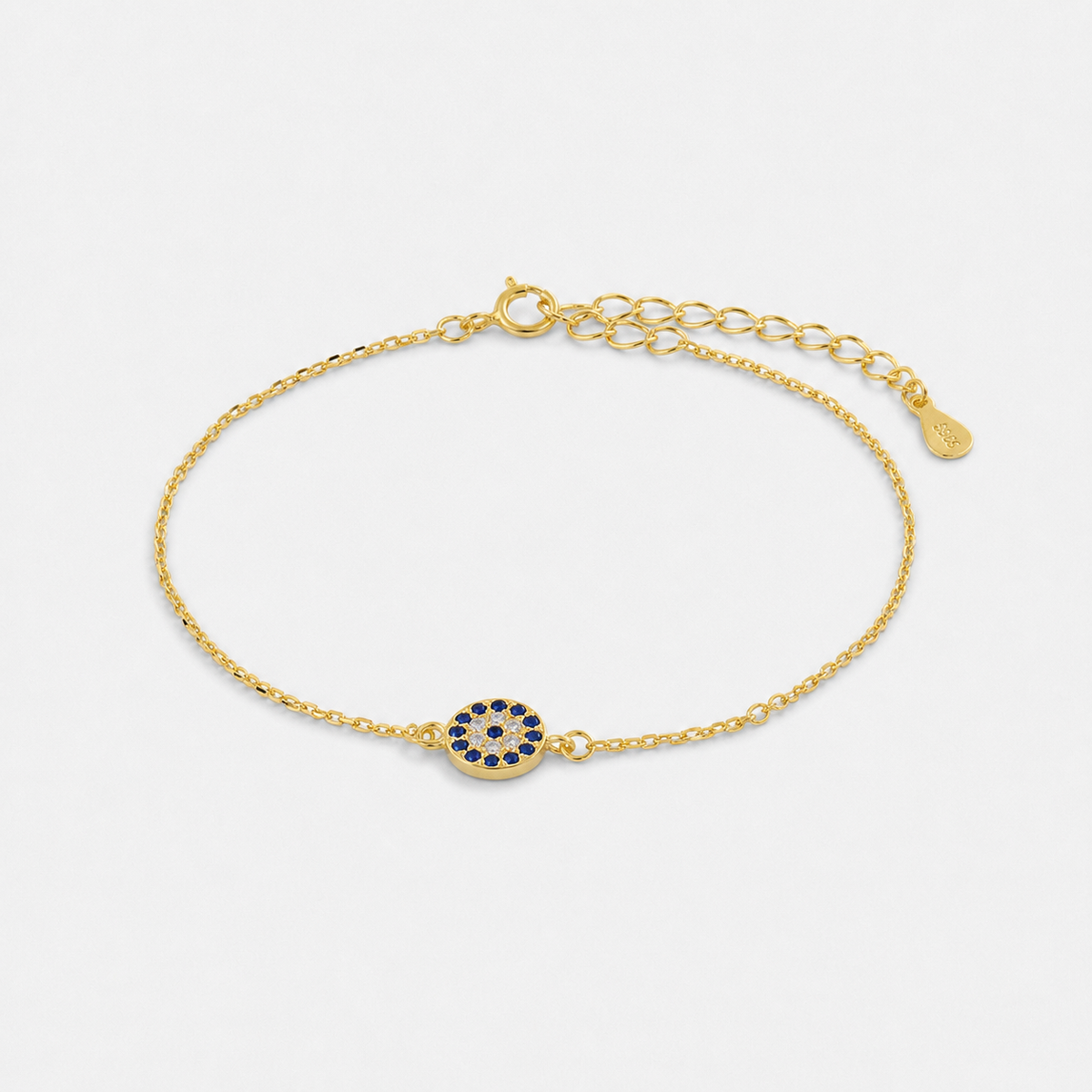 Pavé Evil Eye Bracelet - 18k Gold Vermeil