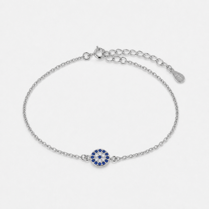 Pavé Evil Eye Bracelet - Sterling Silver
