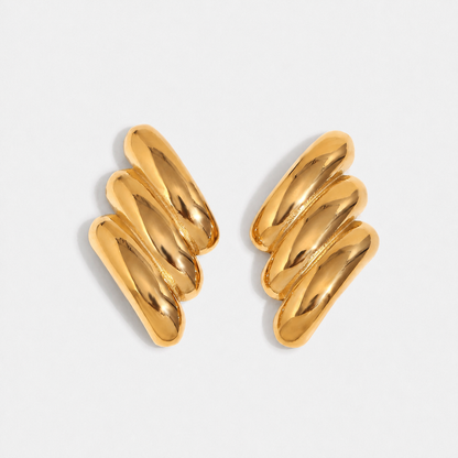 Wing Theory 18K Gold-Plated Drop Earrings — Gold — Vessaly
