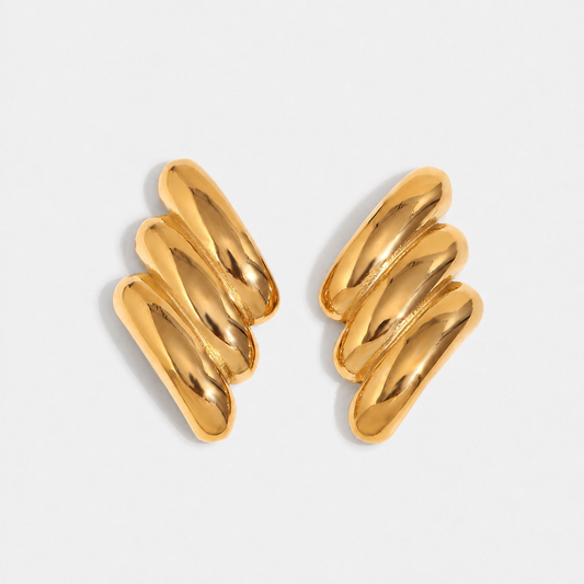 Wing Theory 18K Gold-Plated Drop Earrings — Gold — Vessaly