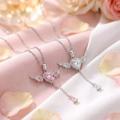 Angel's love necklace shown in alternative styling
