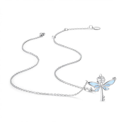 Sterling silver key pendant on a fine chain – Vessaly