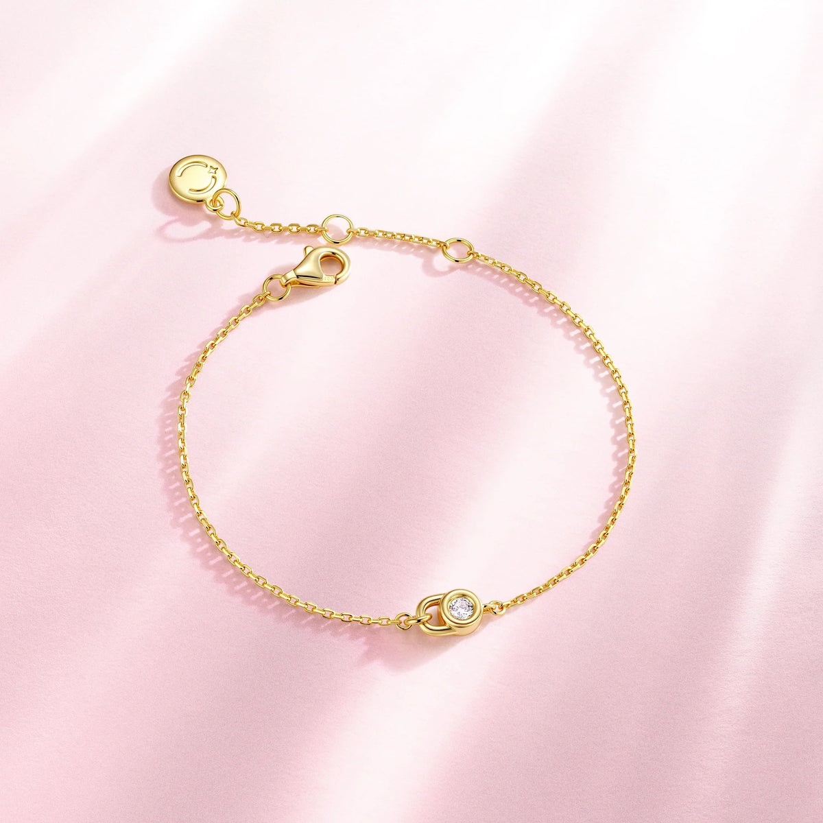 Sterling silver lock bracelet layered – Vessaly