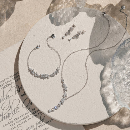 Sterling silver wisteria whisper bracelet, romantic design