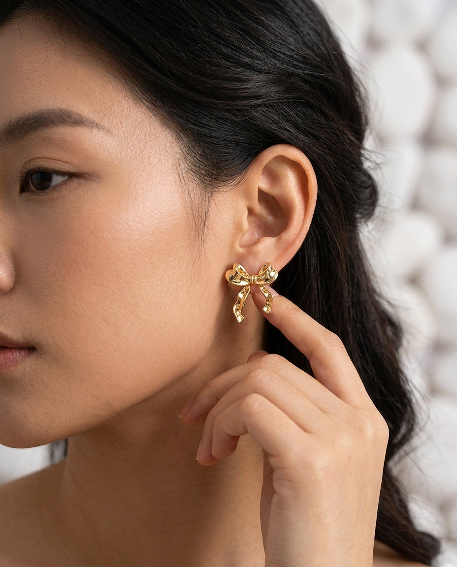 Ribbon Bow Earrings