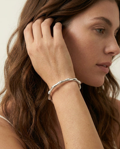 Bamboo Stackable Bangle Bracelet