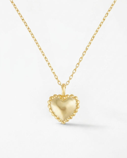 Dainty 18K Gold-Plated Heart Necklace