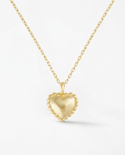 Dainty 18K Gold-Plated Heart Necklace