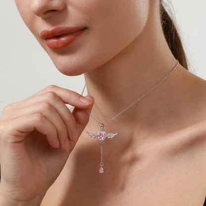Sterling silver angel pendant on delicate chain