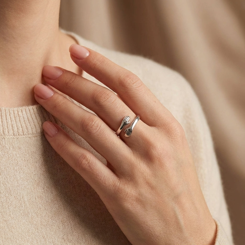 Eternal hug ring shown in alternative angle