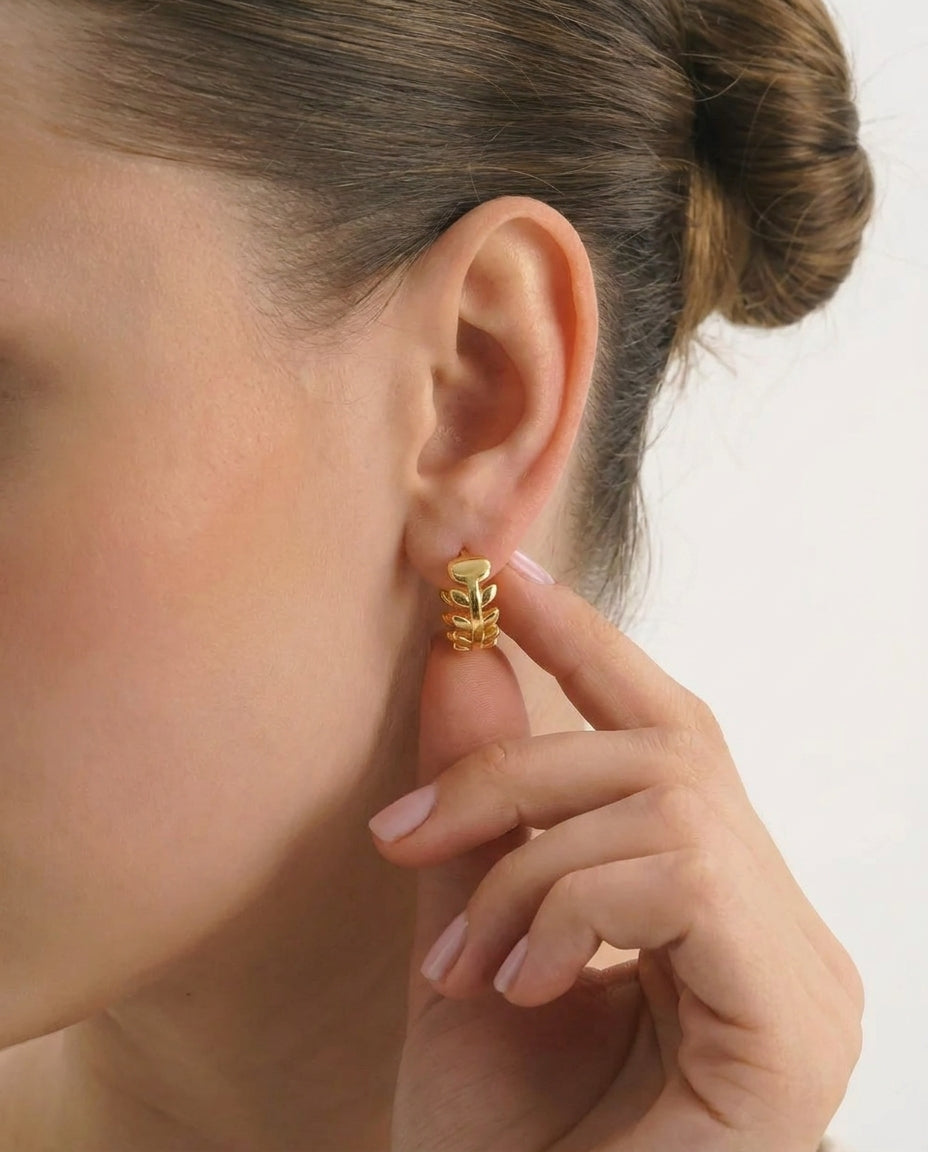 Dainty gold huggie hoop earrings beautifully gift-wrapped
