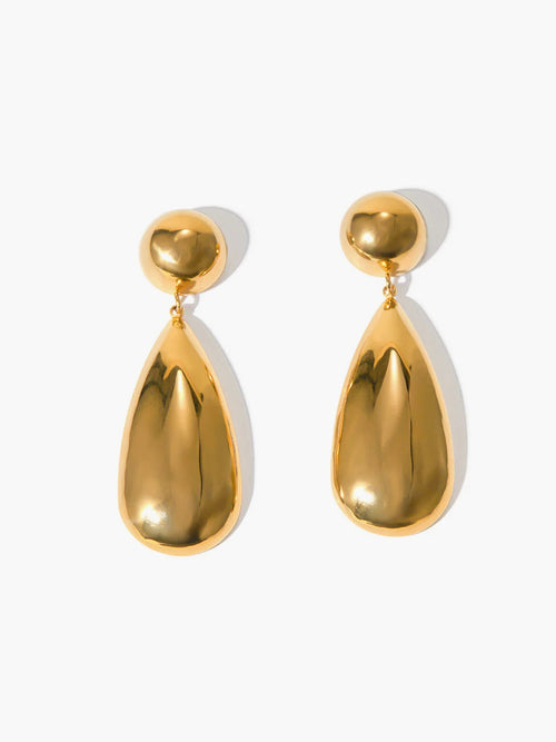 Goccia drop earrings in 18K gold finish