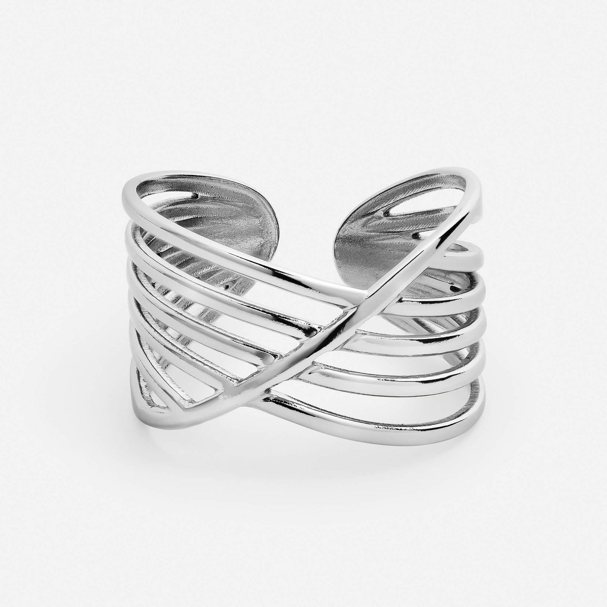Adjustable statement ring stacked – Vessaly