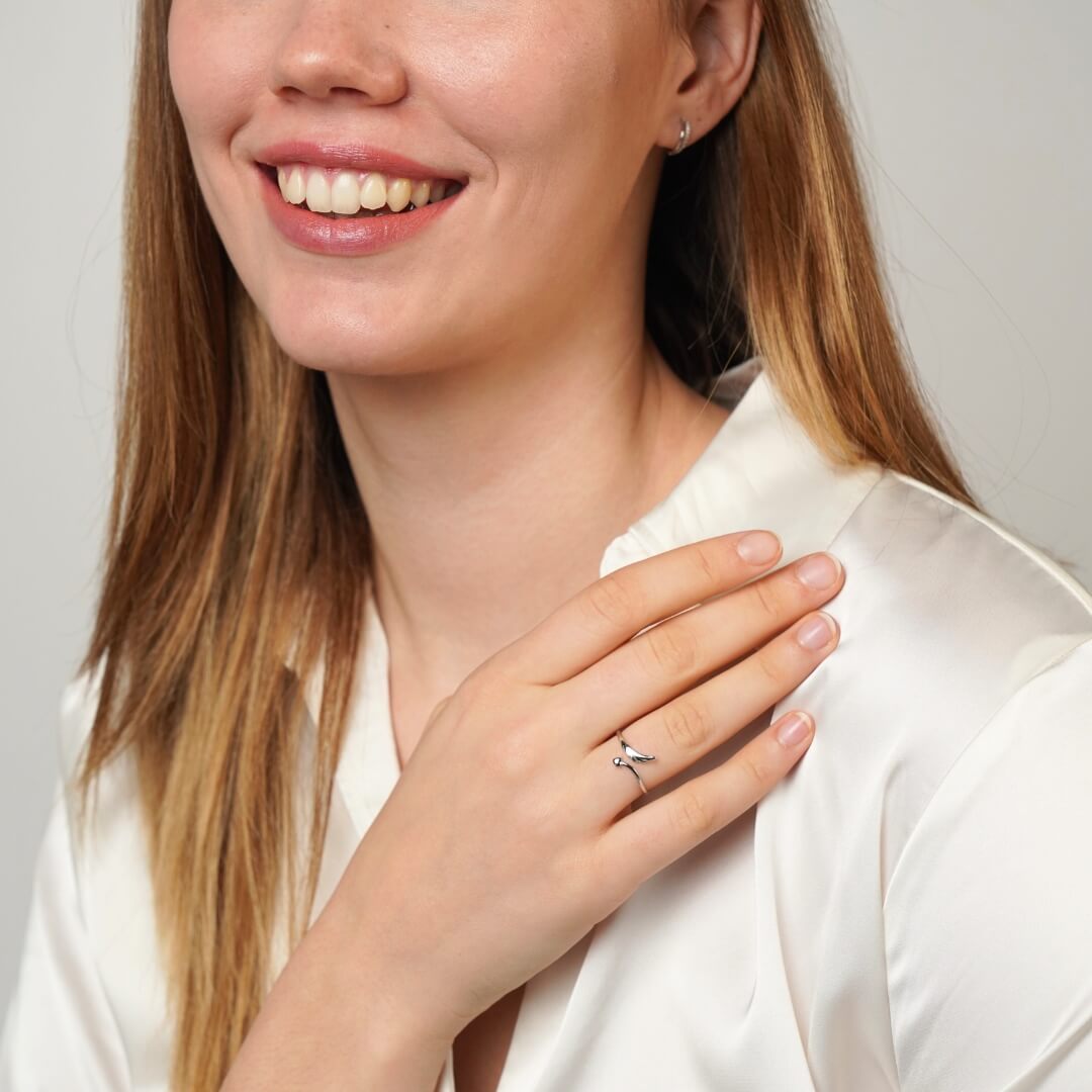 Adjustable feather heart ring gift boxed – Vessaly