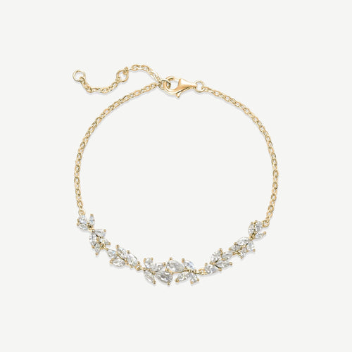 Wisteria whisper flower sterling silver bracelet