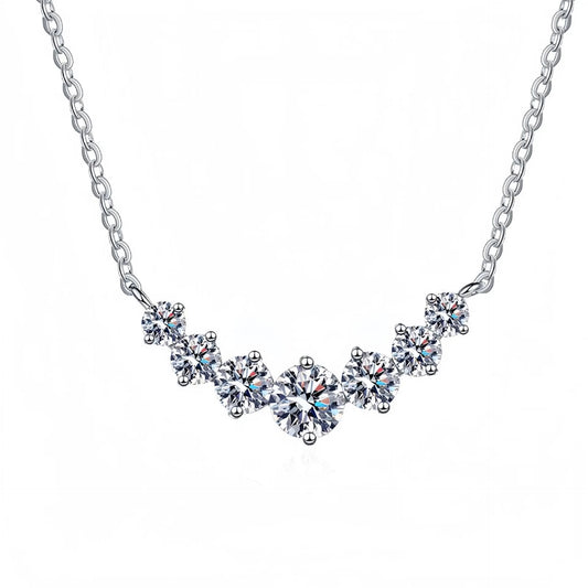5A Cut 925 Sterling Silver Zircon Pendant Necklace