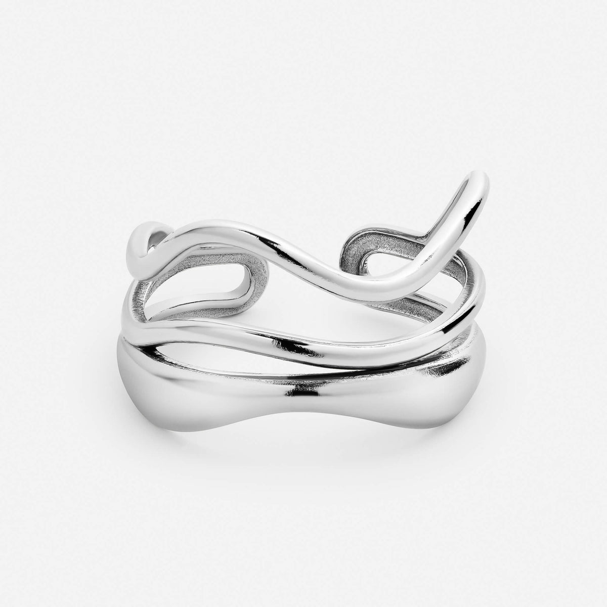 Adjustable sculptural ring side view – Vessaly