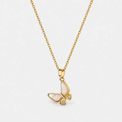 Dainty Gold Butterfly Pendant Necklace - Default Title