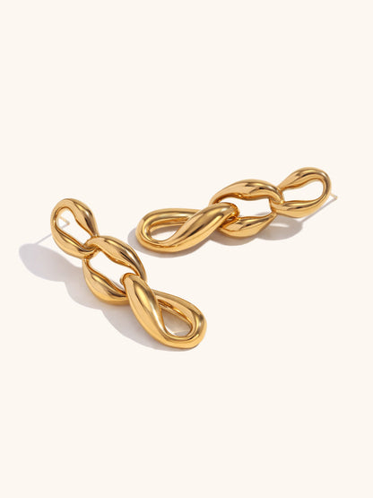 5cm chain drop earrings pair – Vessaly